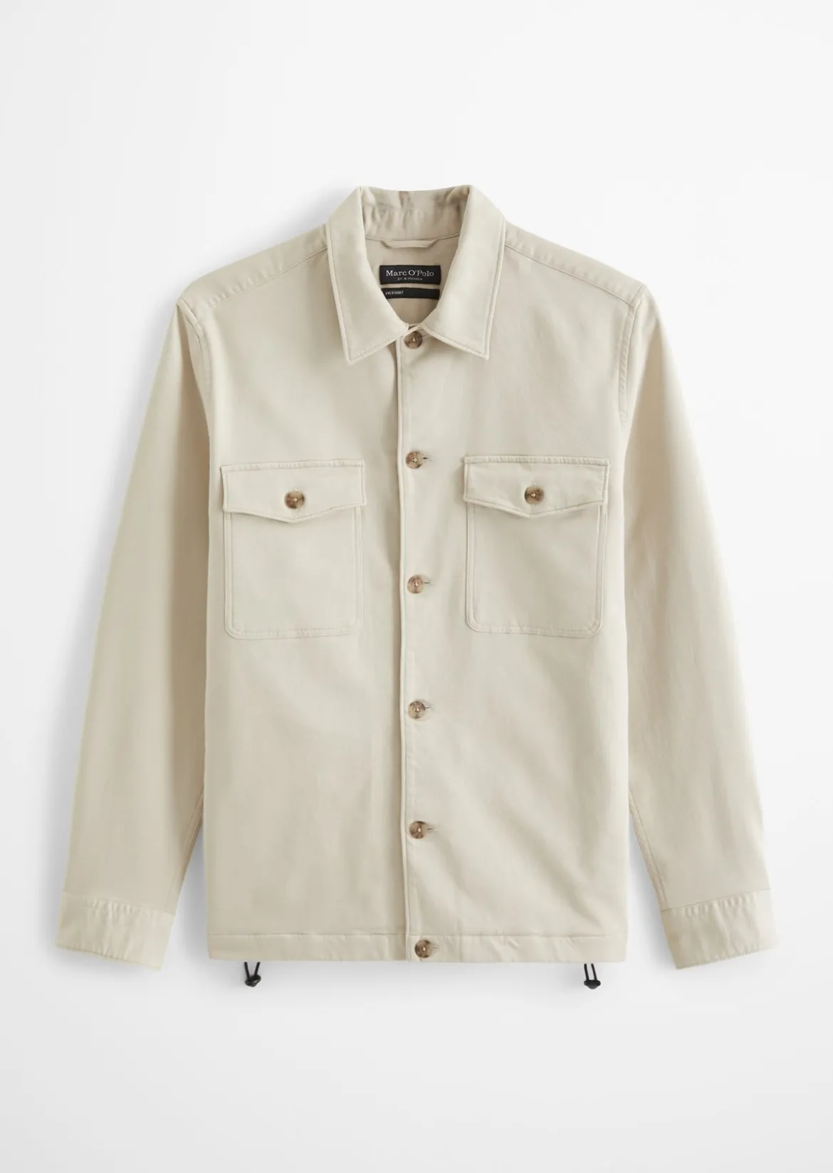 Sateen-Overshirt aus glatter Bio-Baumwoll-Qualität