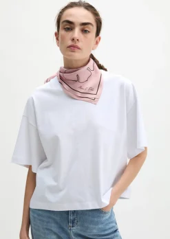Satin-Foulard mit lässigem Print