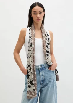 Schal mit Allover-Print mit Organic Cotton