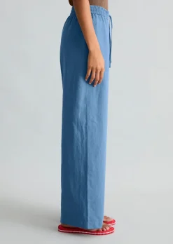 Schlupfhose regular aus Leinen-Baumwolle-Mix