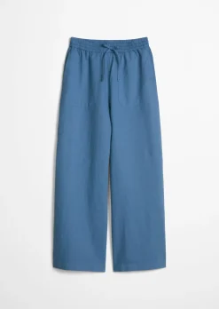 Schlupfhose regular aus Leinen-Baumwolle-Mix