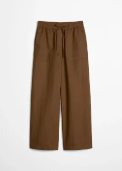 Schlupfhose regular aus Leinen-Baumwolle-Mix