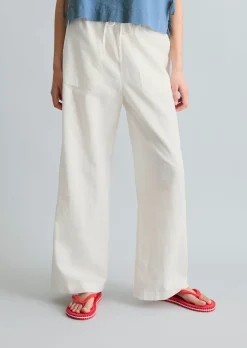 Schlupfhose regular aus Leinen-Baumwolle-Mix