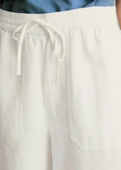 Schlupfhose regular aus Leinen-Baumwolle-Mix