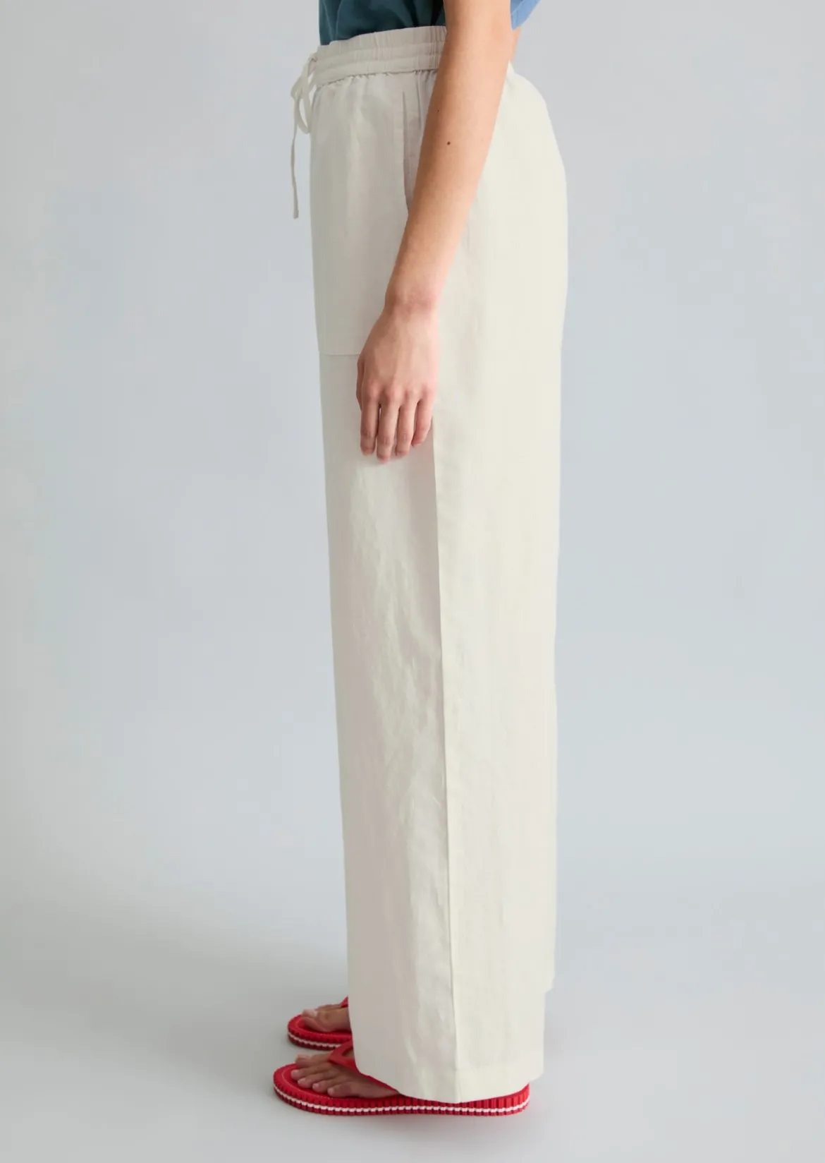 Schlupfhose regular aus Leinen-Baumwolle-Mix