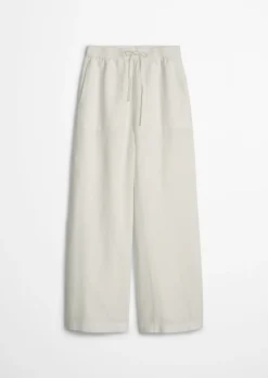 Schlupfhose regular aus Leinen-Baumwolle-Mix