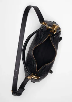Schultertasche aus fein genarbtem Rindleder