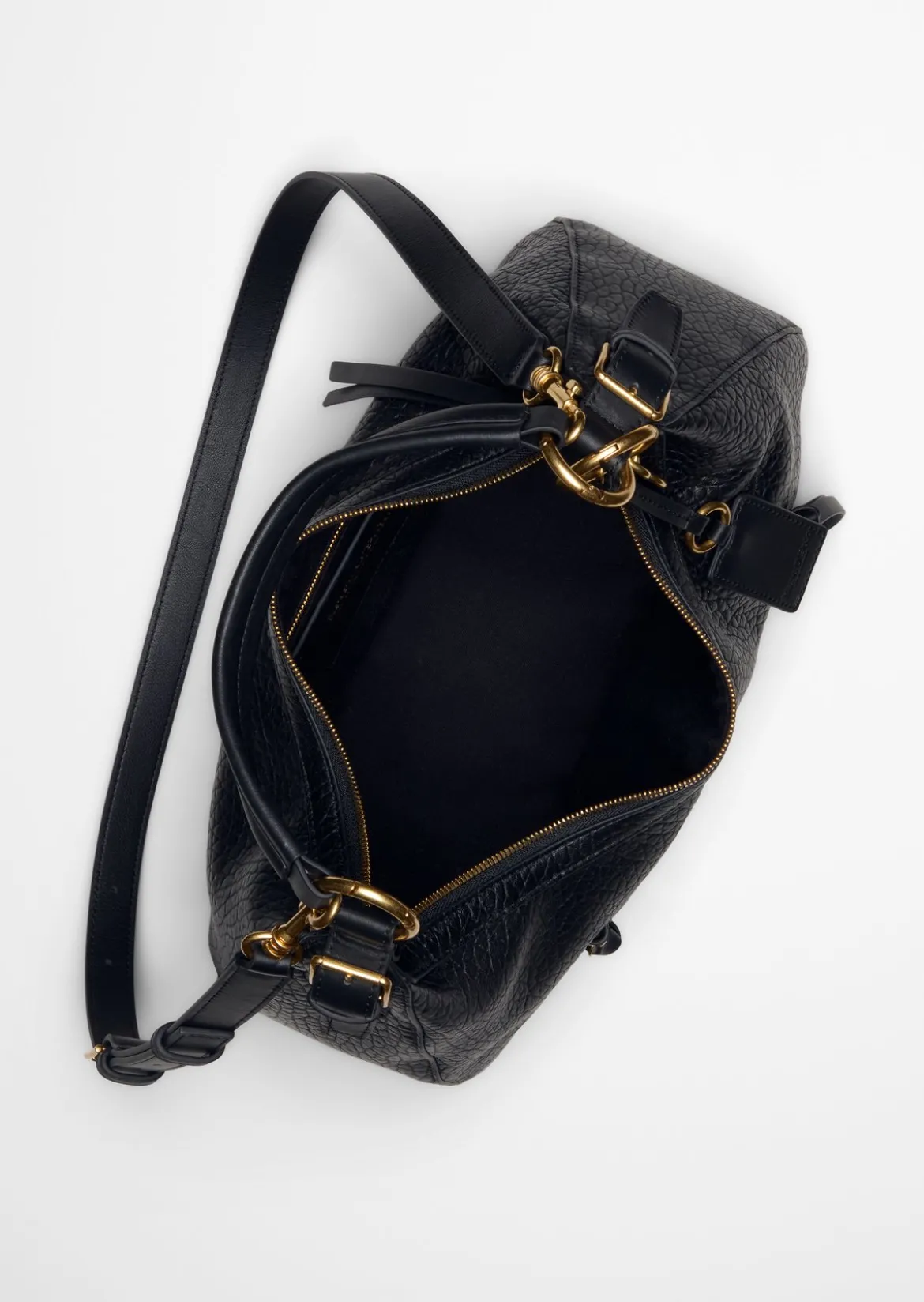 Schultertasche large aus fein genarbtem Schafleder