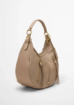 Schultertasche large aus fein genarbtem Schafleder