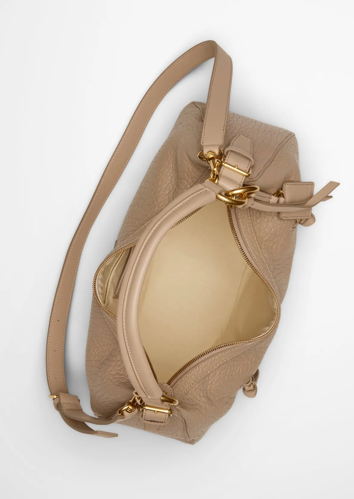 Schultertasche large aus fein genarbtem Schafleder