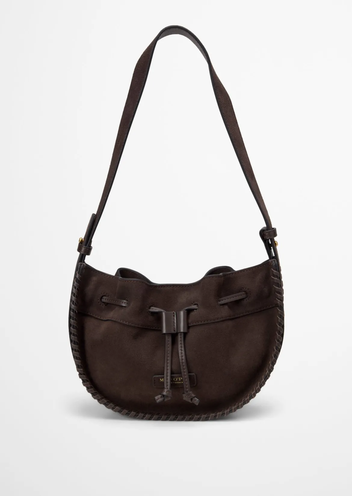 Schultertasche small aus weichem Veloursleder