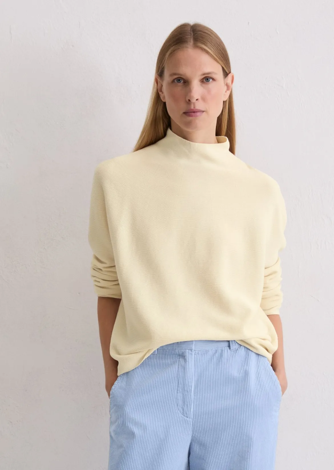 Seamless-Pullover loose aus softer Bio-Baumwolle