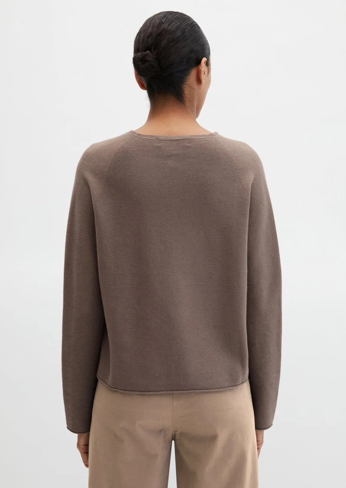 Seamless-Pullover loose aus reiner Bio-Baumwolle