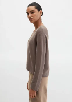 Seamless-Pullover loose aus reiner Bio-Baumwolle