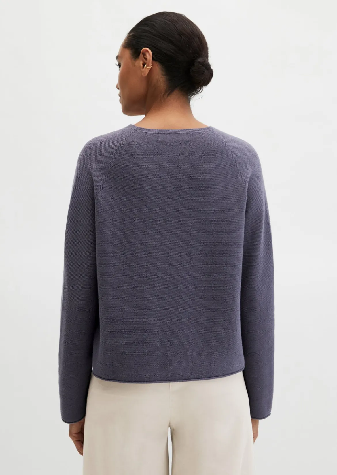 Seamless-Pullover loose aus reiner Bio-Baumwolle