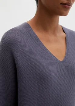 Seamless-Pullover loose aus reiner Bio-Baumwolle