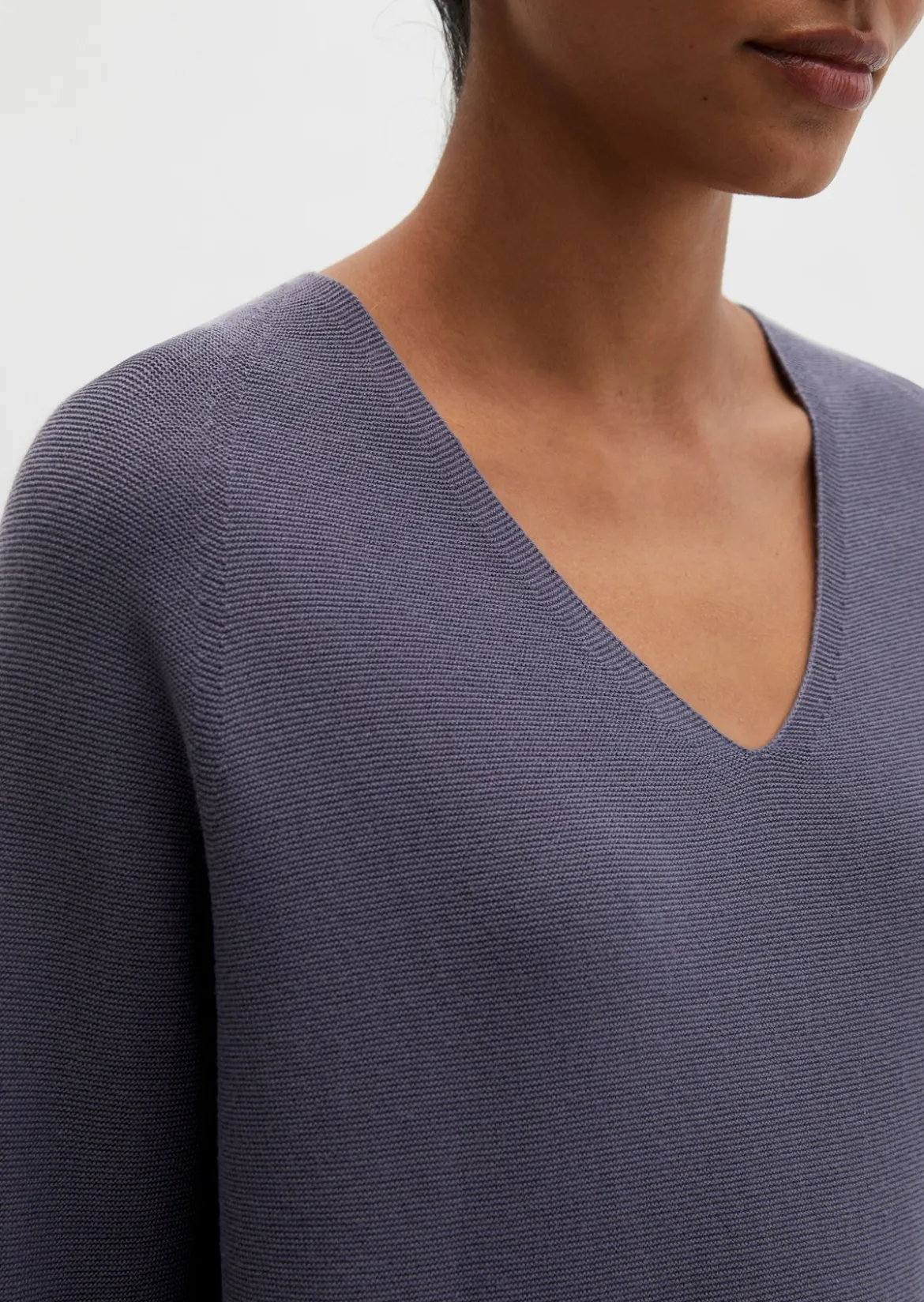 Seamless-Pullover loose aus reiner Bio-Baumwolle
