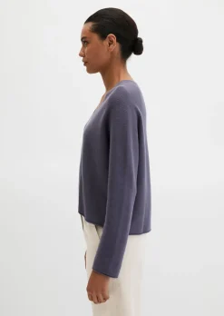 Seamless-Pullover loose aus reiner Bio-Baumwolle