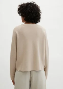 Seamless-Pullover loose aus reiner Bio-Baumwolle