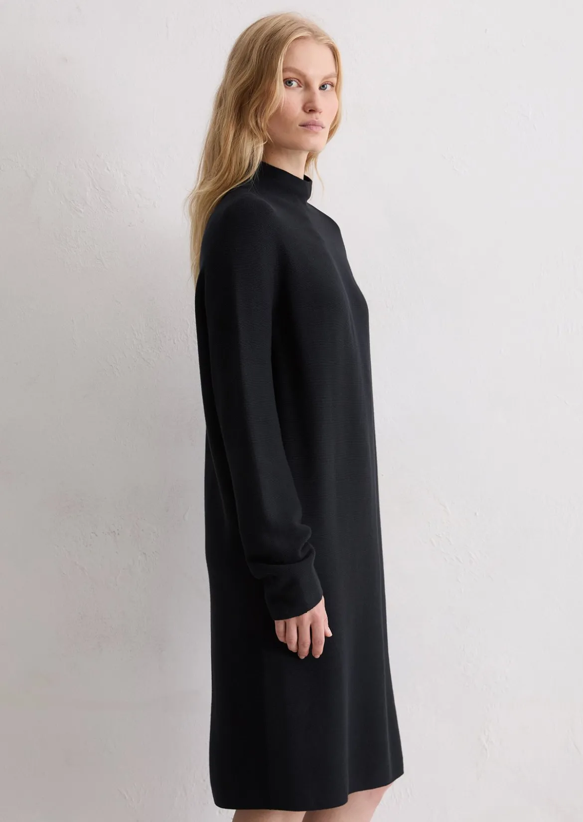 Seamless-Strickkleid loose aus softer Bio-Baumwolle