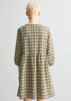 Seersucker-Kleid relaxed aus Baumwolle-Mix