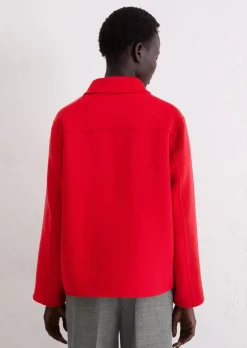Shirtjacke regular aus edlem Woll-Doubleface