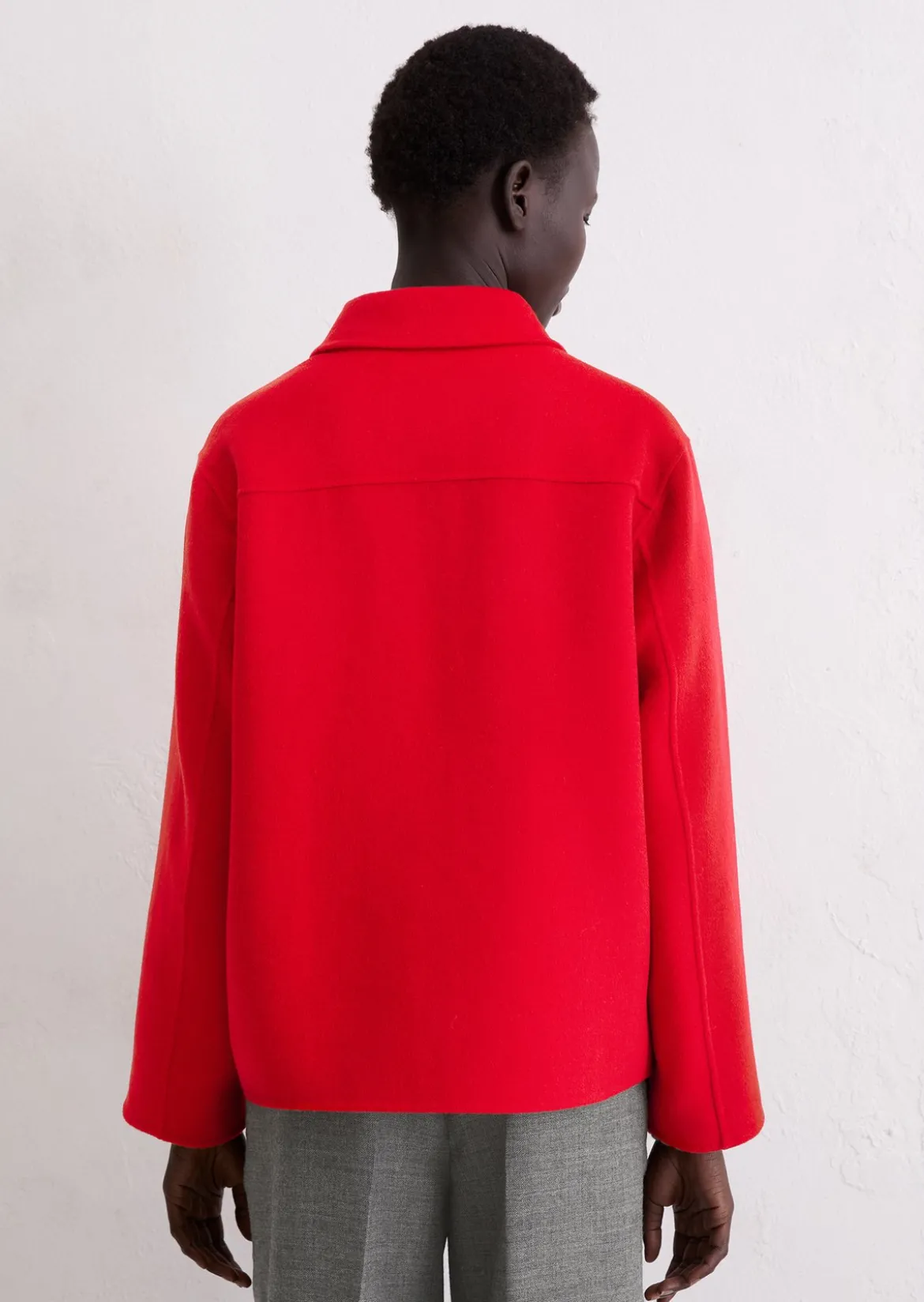 Shirtjacke regular aus edlem Woll-Doubleface