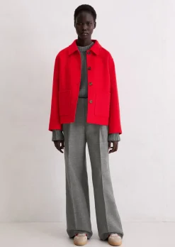 Shirtjacke regular aus edlem Woll-Doubleface