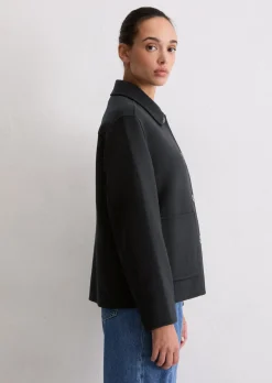 Shirtjacke regular aus edlem Woll-Doubleface