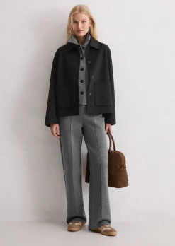 Shirtjacke regular aus edlem Woll-Doubleface