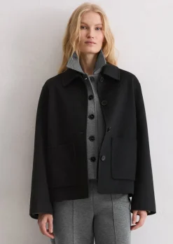 Shirtjacke regular aus edlem Woll-Doubleface