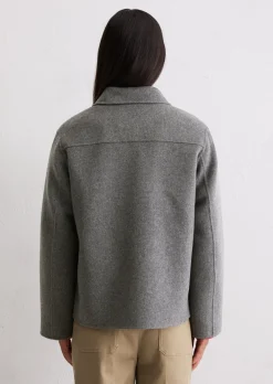Shirtjacke regular aus edlem Woll-Doubleface
