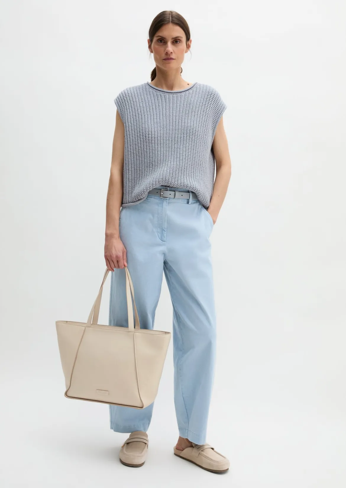 Shopper aus einer Lederalternative aus recyceltem Polyester