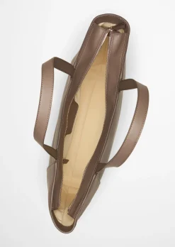Shopper aus einer Lederalternative aus recyceltem Polyester