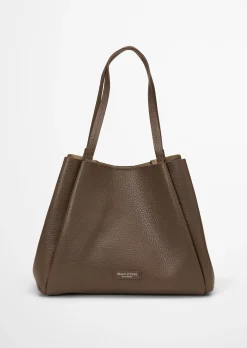 Shopper aus genarbtem Rindleder