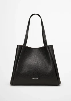 Shopper aus genarbtem Rindleder