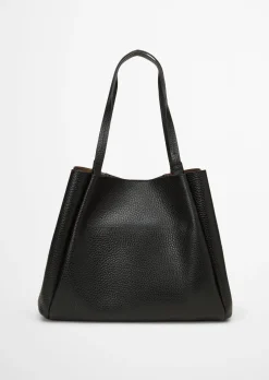 Shopper aus genarbtem Rindleder