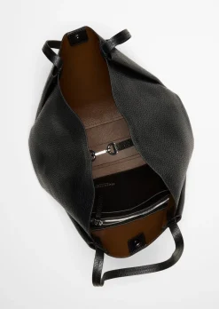 Shopper aus genarbtem Rindleder
