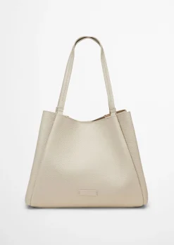 Shopper aus genarbtem Rindleder