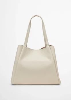 Shopper aus genarbtem Rindleder
