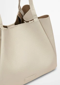 Shopper aus genarbtem Rindleder