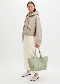 Shopper aus genarbtem Rindleder