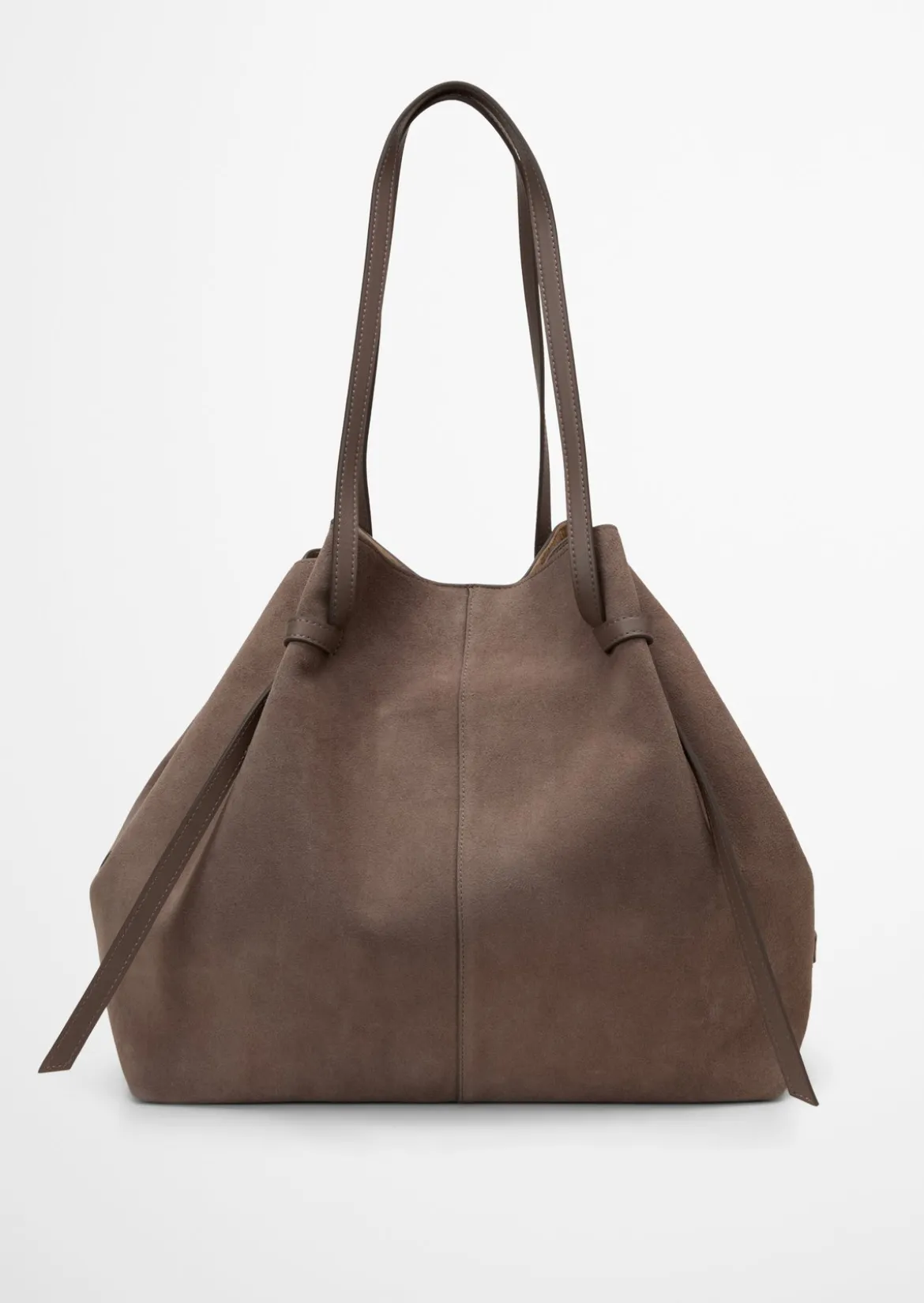 Shopper aus geschmeidigem Velours-Rindleder