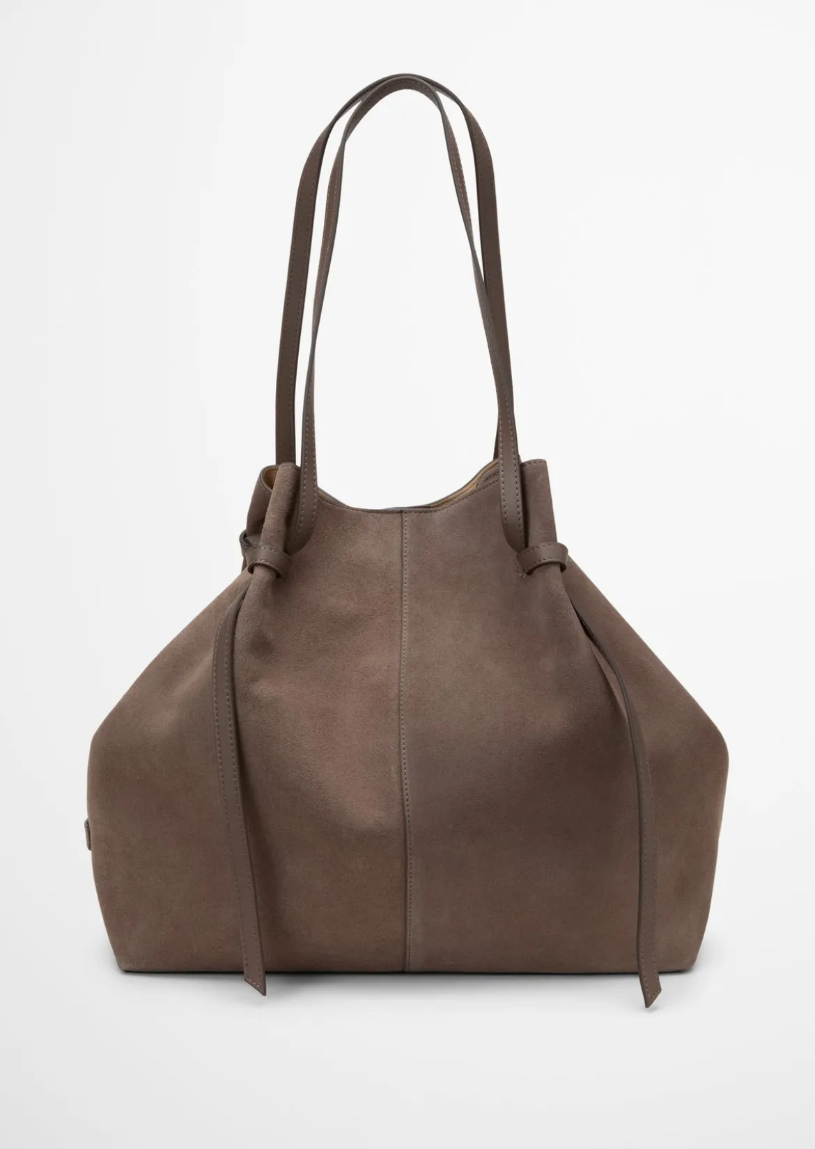 Shopper aus geschmeidigem Velours-Rindleder