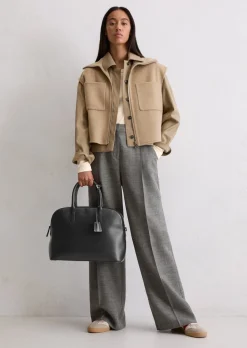 Shopper medium aus edlem Rindleder