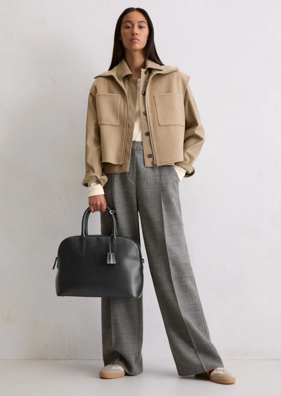 Shopper medium aus edlem Rindleder