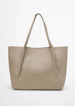 Shopper medium aus genarbtem Rindleder