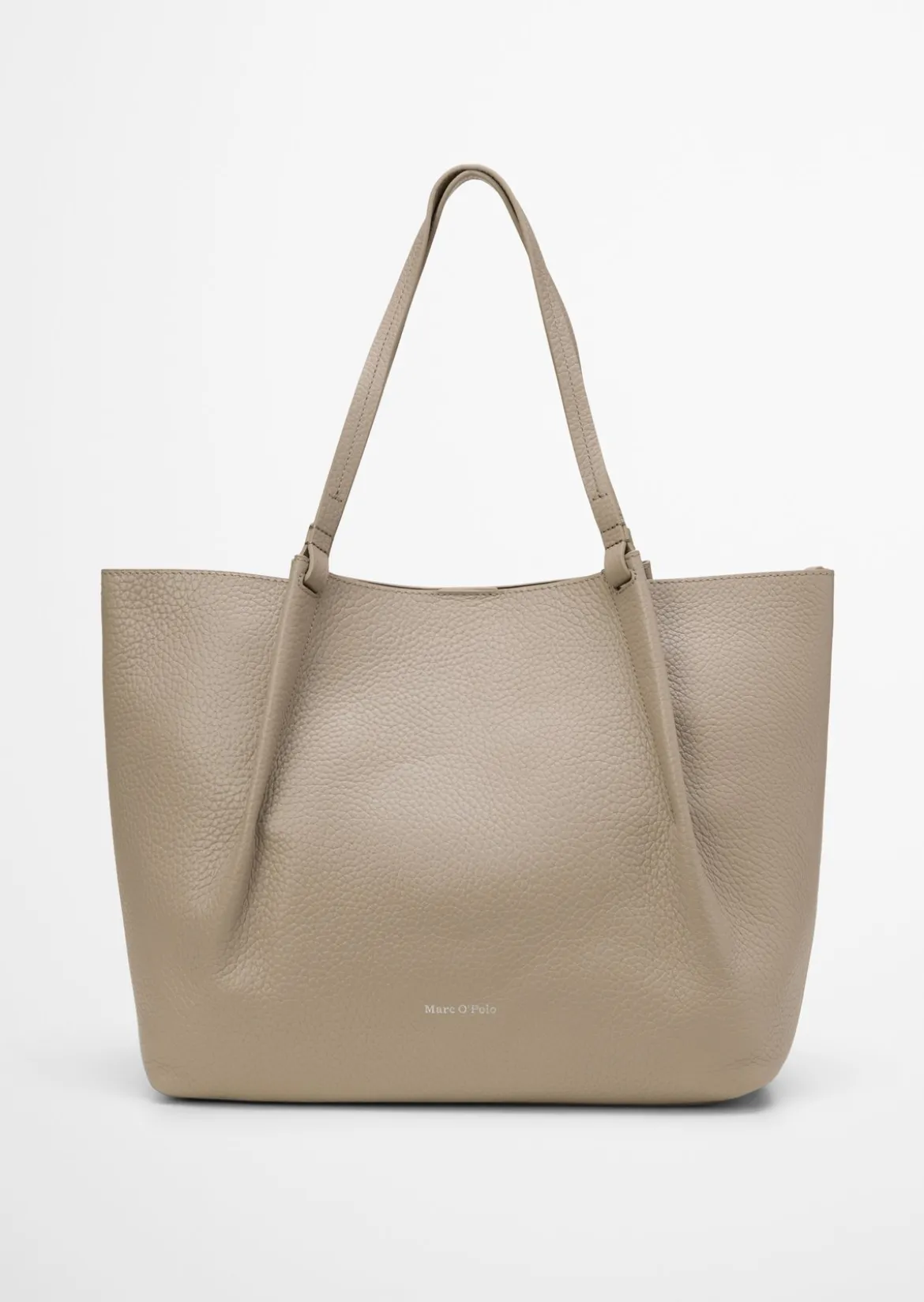 Shopper medium aus genarbtem Rindleder