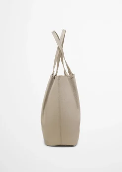 Shopper medium aus genarbtem Rindleder