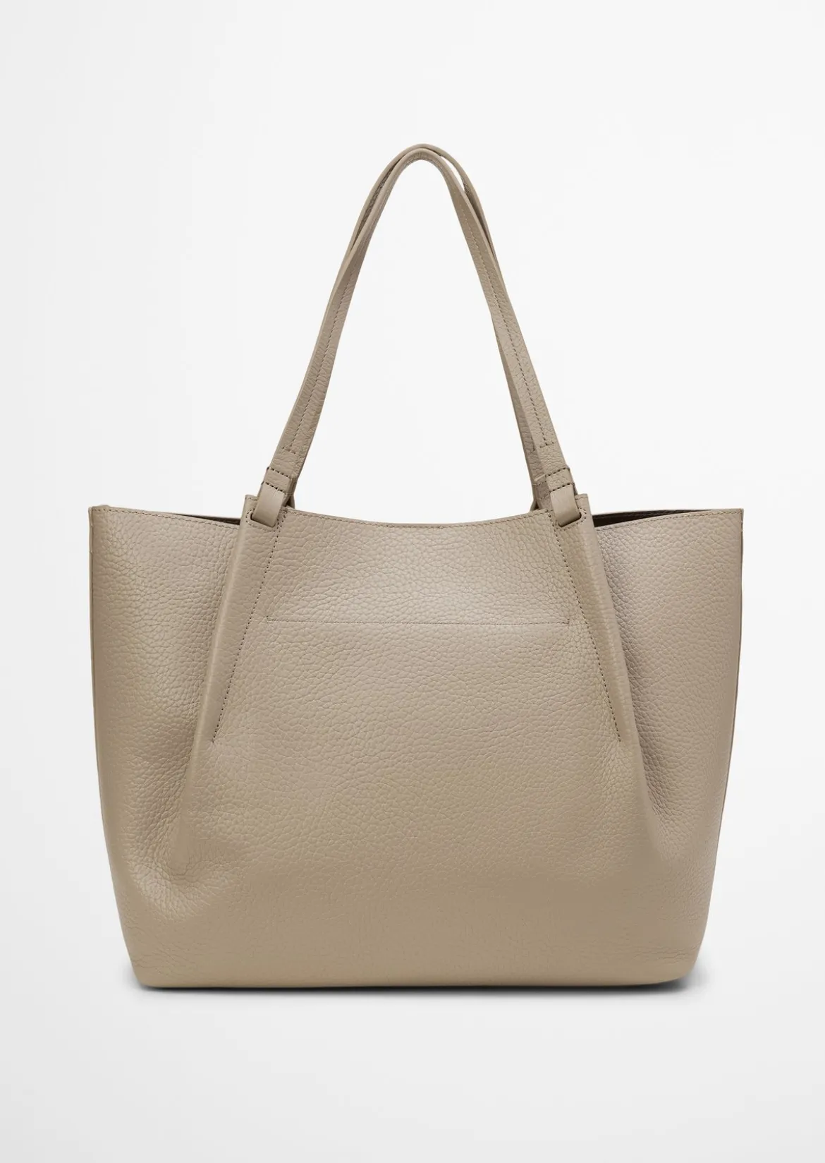Shopper medium aus genarbtem Rindleder